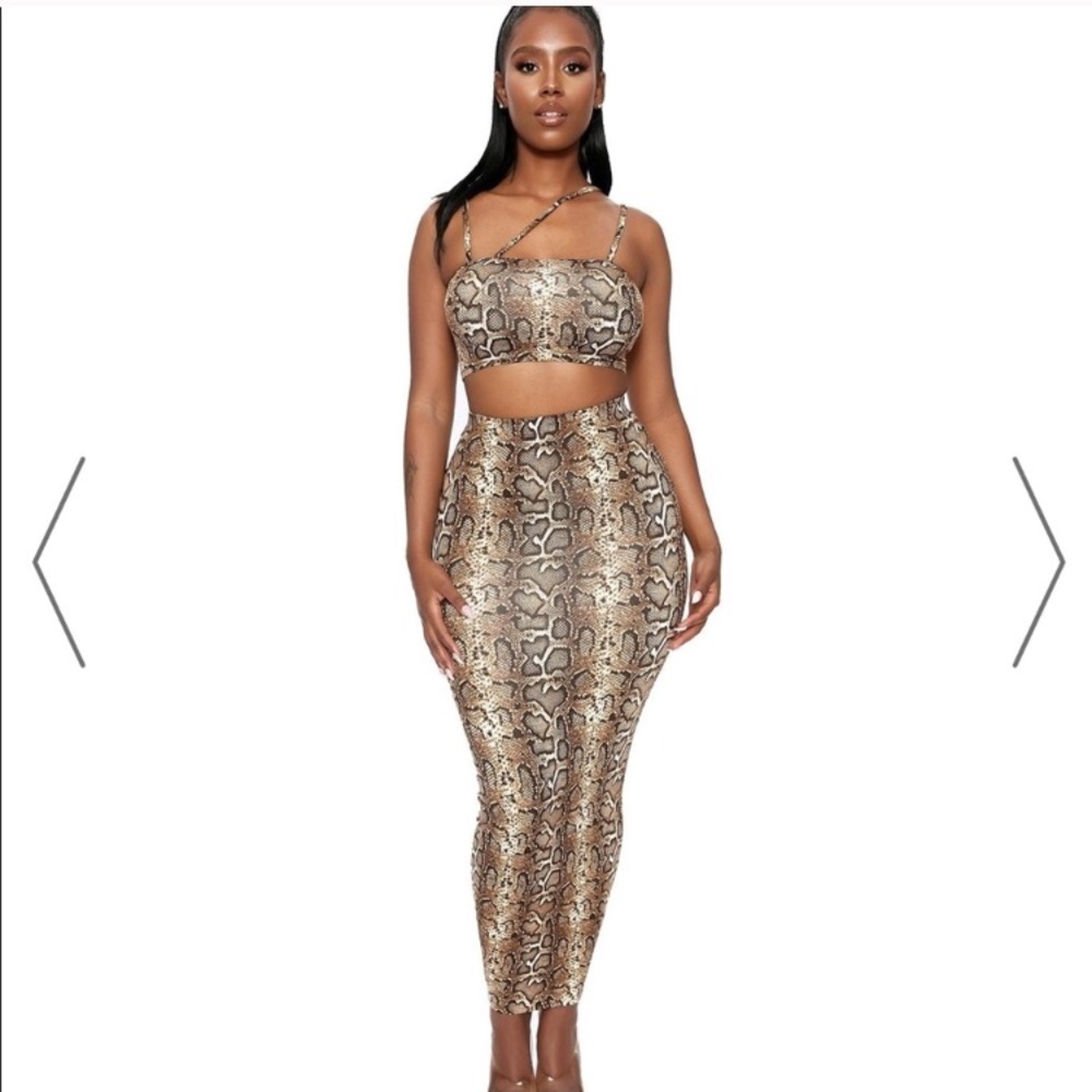 Naked wardrobe snakeskin skirt